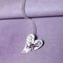Sterling Silver Torn Heart Necklace, thumbnail 6 of 8