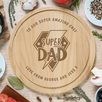 Personalised Super Dad Chopping Board, 3 of 7