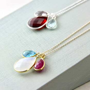 Mother And Children Semi Precious Birthstone Necklace, 5 of 12
