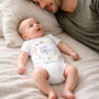 Personalised Our First Father's Day Babygrow / Baby Bodysuit Animals, thumbnail 2 of 8
