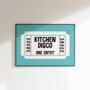 Kitchen Disco Print Kitchen Wall Art, thumbnail 6 of 8