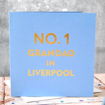 No.One Grandpa Location Gold Foiled Card, 2 of 3