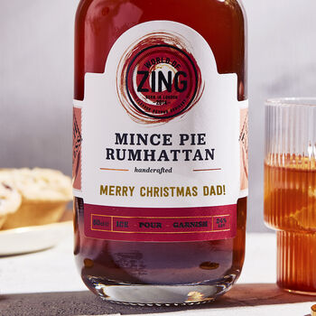 Personalised Mince Pie Rumhattan Christmas Cocktail, 2 of 4
