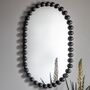 Curved Black Bobble Wall Mirror, thumbnail 1 of 2