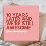 Cute Anniversary Card | Card For Wife, thumbnail 1 of 3