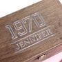 Personalised Wooden 40th Year Memory Box 1970s Design, thumbnail 2 of 5