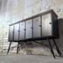 Wooden Top Brushed Steel Sideboard, thumbnail 2 of 3