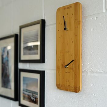 Northcore Bamboo Time And Tide Wall Clock, 3 of 3