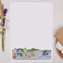 A4 Letter Writing Paper With Fishing Seaside Village, thumbnail 1 of 4