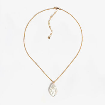 Shinju Gold Real Baroque Freshwater Pearl Pendant, 3 of 5