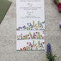 Wildflower Wedding Or Party Menu Cards, thumbnail 7 of 11