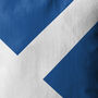 Scottish Saltire Square Cushion Cover In Blue And White, thumbnail 5 of 12