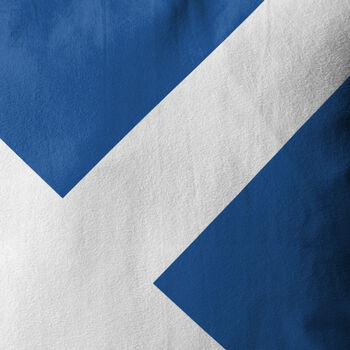 Scottish Saltire Square Cushion Cover In Blue And White, 5 of 12