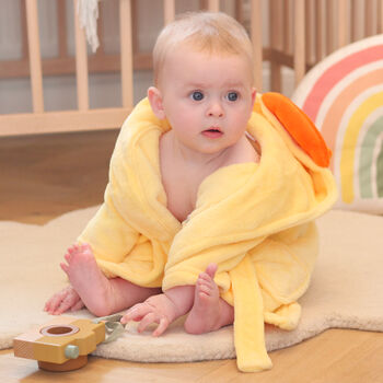 Personalised Baby Chick Dressing Gown Gift For Children, 10 of 10