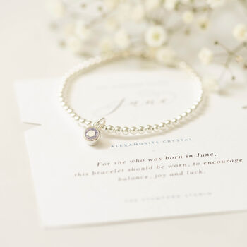 Sterling Silver June Birthstone Bracelet, 3 of 9