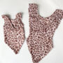 Matching Family Girl's Leopard Swimsuit, thumbnail 3 of 7