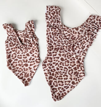 Matching Family Girl's Leopard Swimsuit, 3 of 7