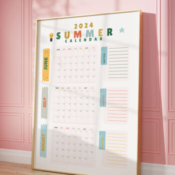 Large 2024 Summer Bucket List Wall Planner, 11 of 11