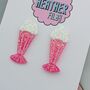 Milkshake Glitter Resin Earrings, thumbnail 3 of 5