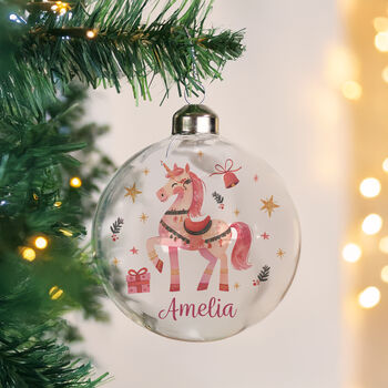 Unicorn Christmas Bauble Gift For Girls, 4 of 4