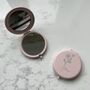 Personalised Engraved Pink Flower Pocket Mirror, thumbnail 3 of 4