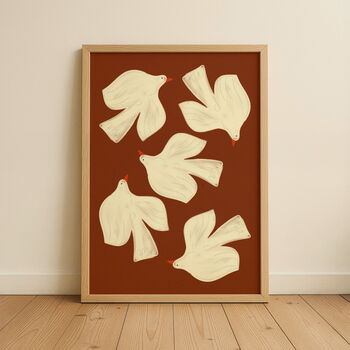 Dove Illustrated Nursery Print, 4 of 8