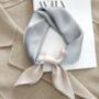 Elegant Grey Colourful Block Silk Imitation Scarf, thumbnail 1 of 5