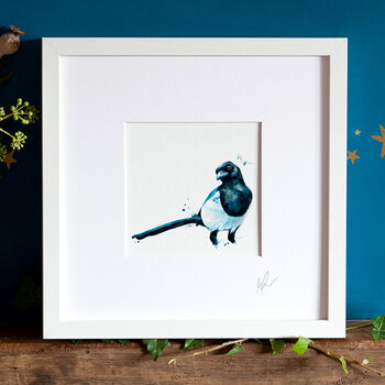 Inky Magpie Illustration Print, 6 of 12