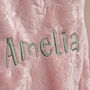 Personalised Dusty Pink Floral Blanket, thumbnail 2 of 6
