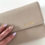 Personalised Travel Wallet Grained Leather Vegan, thumbnail 9 of 12