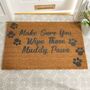 Country Home Wipe Those Paws Print Doormat, thumbnail 3 of 4