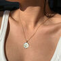Lotus Coin Sterling Silver Necklace, thumbnail 5 of 12
