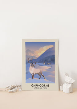 Cairngorms National Park Travel Poster Art Print, 2 of 8