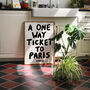 A One Way Ticket To Paris Hand Painted Print, thumbnail 4 of 9
