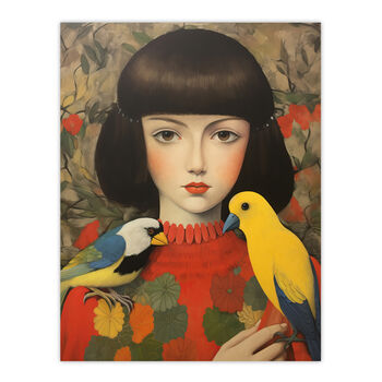 Birds Of A Feather Modern Portrait Wall Art Print, 6 of 6