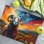 Black Faced Sheep Textured Glass Chopping Board, thumbnail 5 of 8