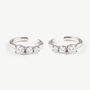 Women’s Ear Cuffs With Three Stones – 18k White Gold, thumbnail 2 of 4