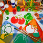Drawing Stencils For Kids Vegetables With Brushes, thumbnail 1 of 3