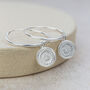 Sterling Silver Talisman Charm Hoops, thumbnail 2 of 3