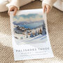 California Ski Travel Print Of Palisades Tahoe, thumbnail 2 of 7
