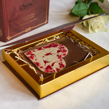 Hand Crafted Heart Chunky Chocolate Bar In Ruby Book, 6 of 8