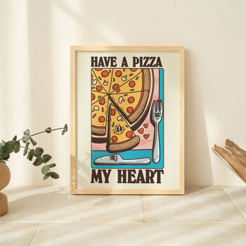 'Have A Pizza My Heart' Maximalist Food Print, 5 of 9