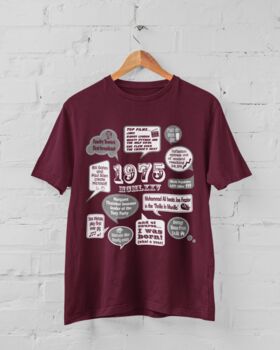 'Events Of 1975' Bespoke 50th Birthday Gift T Shirt, 4 of 9