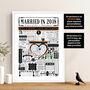 Married In 2018 Map Print, Personalised 8th Bronze Anniversary Gift, thumbnail 7 of 12
