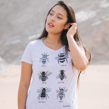 Organic Womens 'Bee Tee' T Shirt, 4 of 5