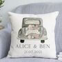 Personalised Just Married Car Cushion, thumbnail 1 of 3