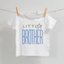 Personalised Little Brother White T Shirt, thumbnail 2 of 3