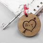 Personalised Couple's Carved Heart Initials Keepsake, thumbnail 4 of 6