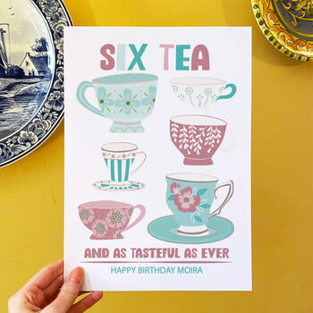 Personalised Tea Print 60th Birthday Present, 3 of 4