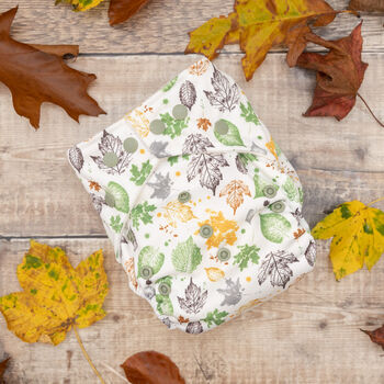 Leaves Reusable Cloth Nappy, 4 of 5